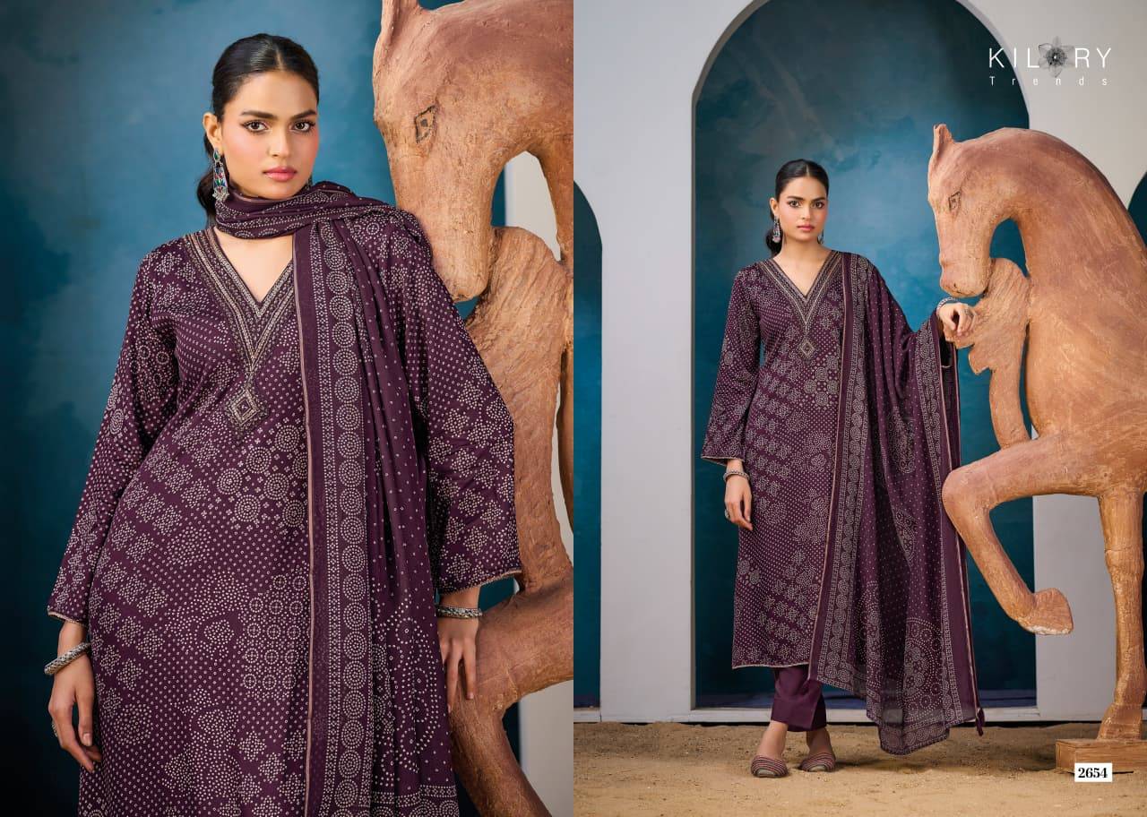 VICTORIA BY KILORY TRENDS 2651 To 2656 Series Stylish Beautiful Colourful GAJJI SILK Dresses At Wholesale Price